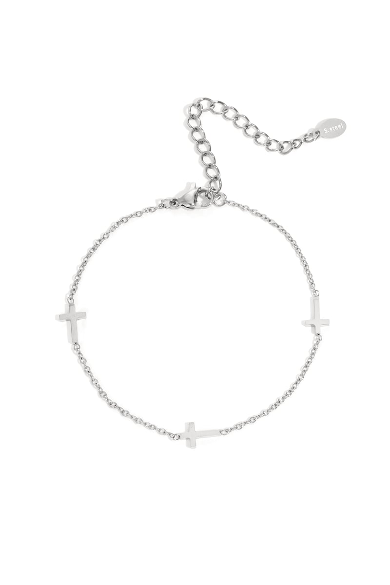 Stainless Steel Chain Bracelets Cross Casual Daily Simple Series Women's jewelry