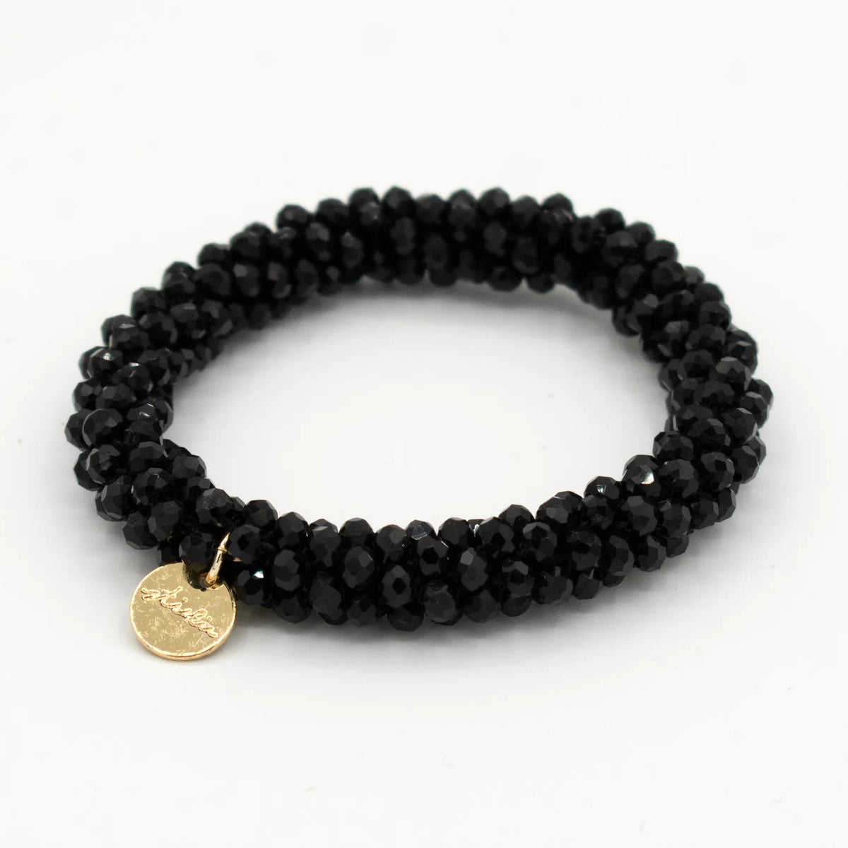 Stiekie Black – Kralen Haarelastiek & Armband