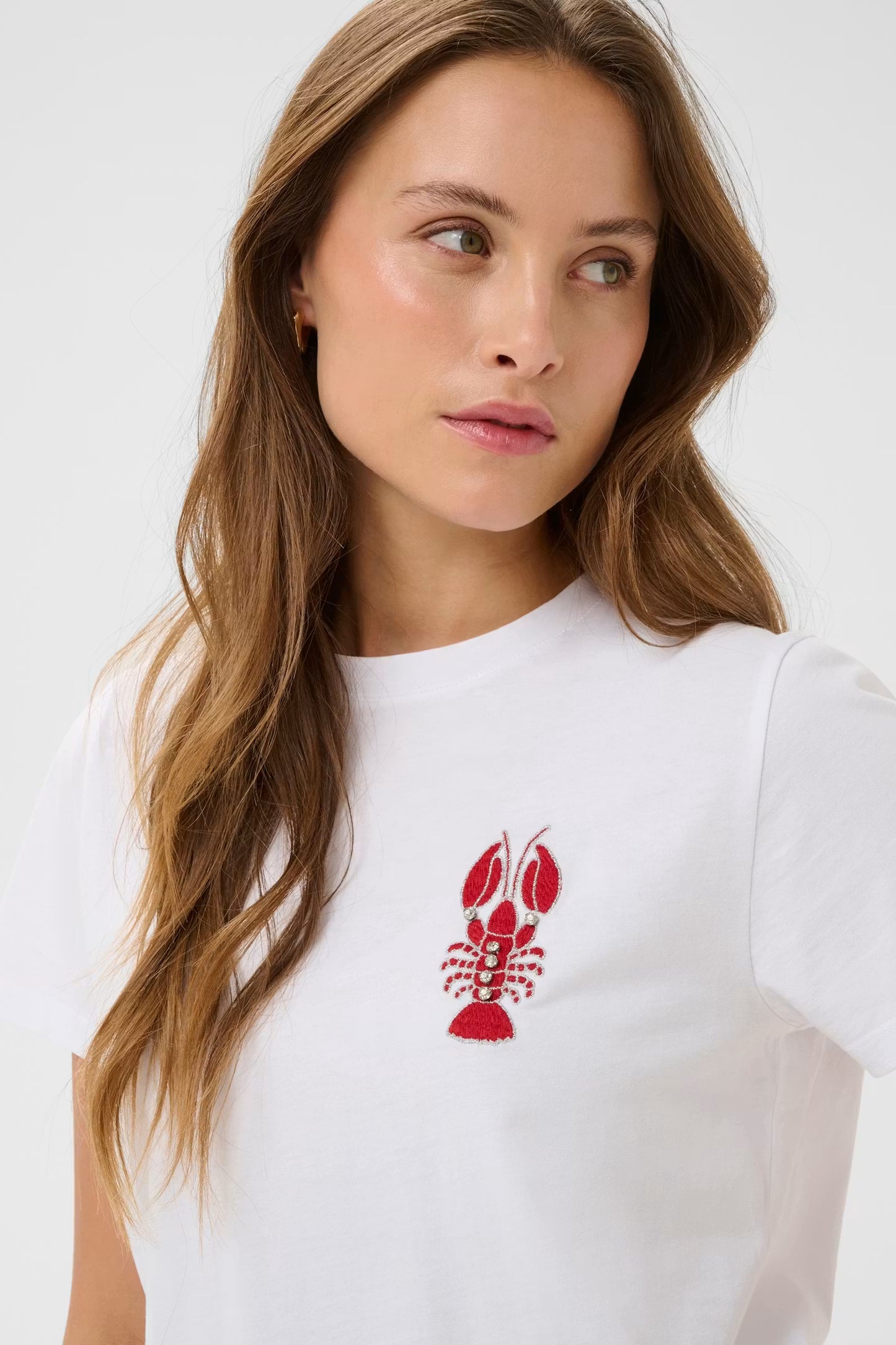 T-shirt Saint Tropez kreeft borduursel