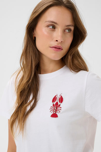 T-shirt Saint Tropez kreeft borduursel