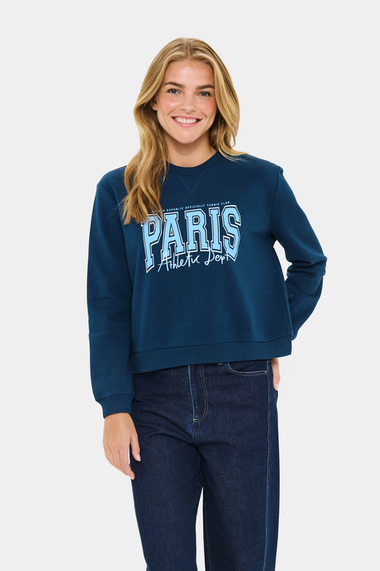 Sweatshirt MariniaSZ - Navy met Paris Print