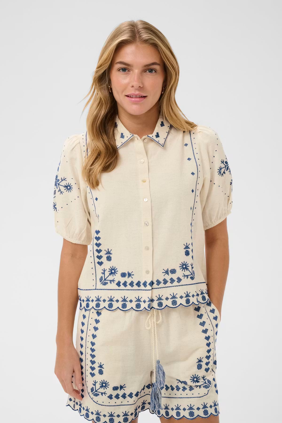 Overhemd borduurdetails Saint Tropez
