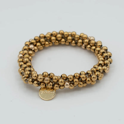 Stiekie slim stainless steel gold – Slim Kralen Haarelastiek & Armband