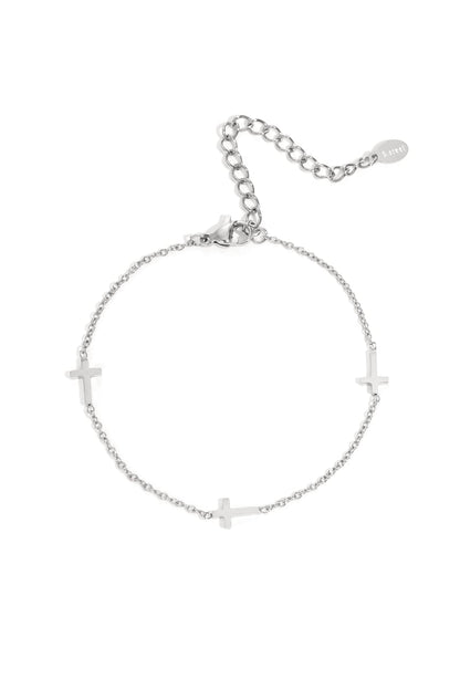 Stainless Steel Chain Bracelets Cross Casual Daily Simple Series Women's jewelry