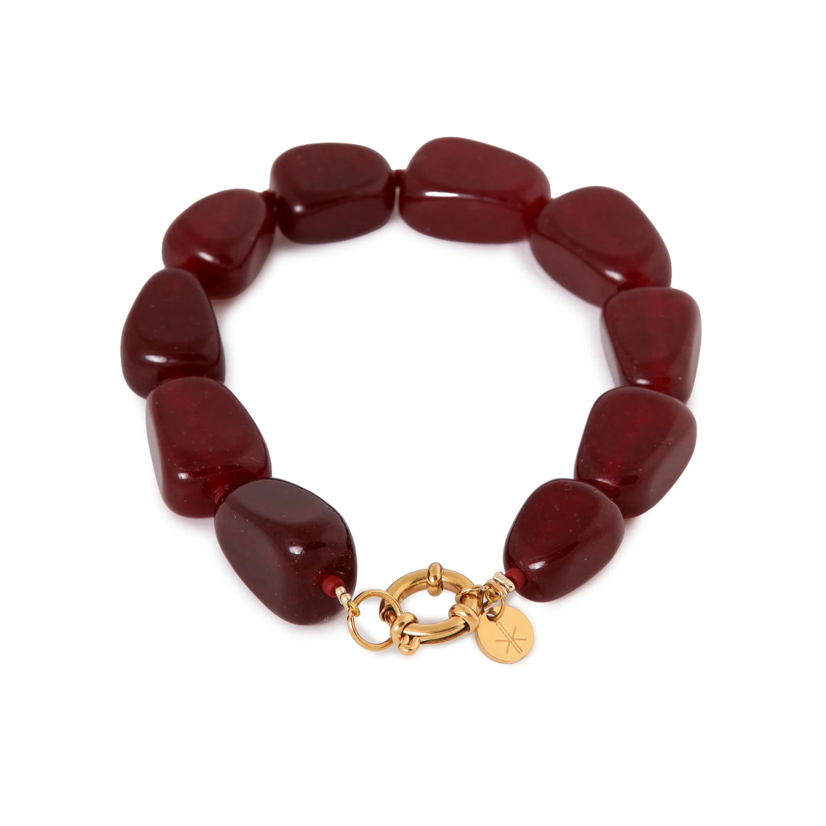 Burgundy bracelet gold Label Kiki