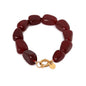 Burgundy bracelet gold Label Kiki