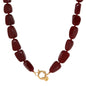Burgundy necklace gold Label Kiki