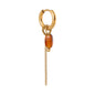 Chain oval brown hoop gold Label Kiki