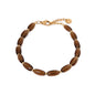 Chocolate beads bracelet gold Label Kiki