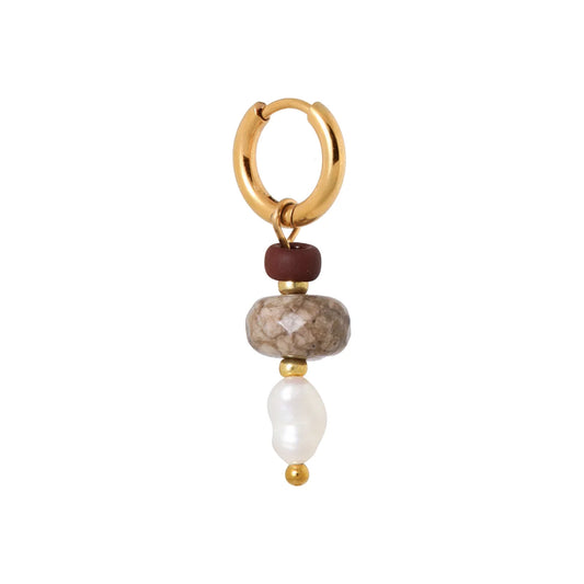 Classic pearl hoop gold Label Kiki