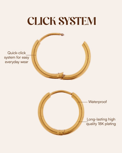 Dark cookie hoop gold Label Kiki