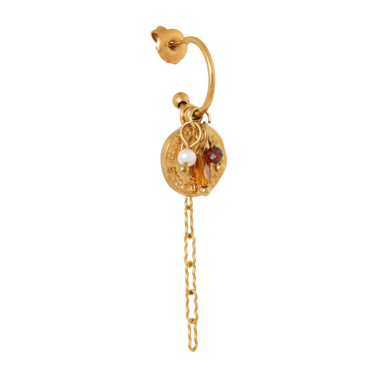 Coin long hoop gold Label Kiki