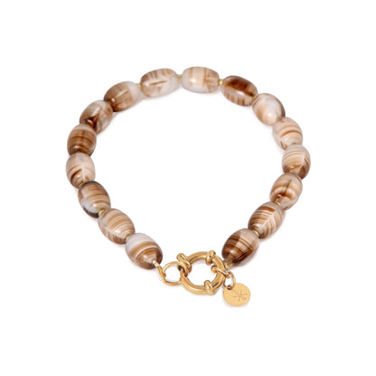 Dark cookie bracelet gold Label Kiki