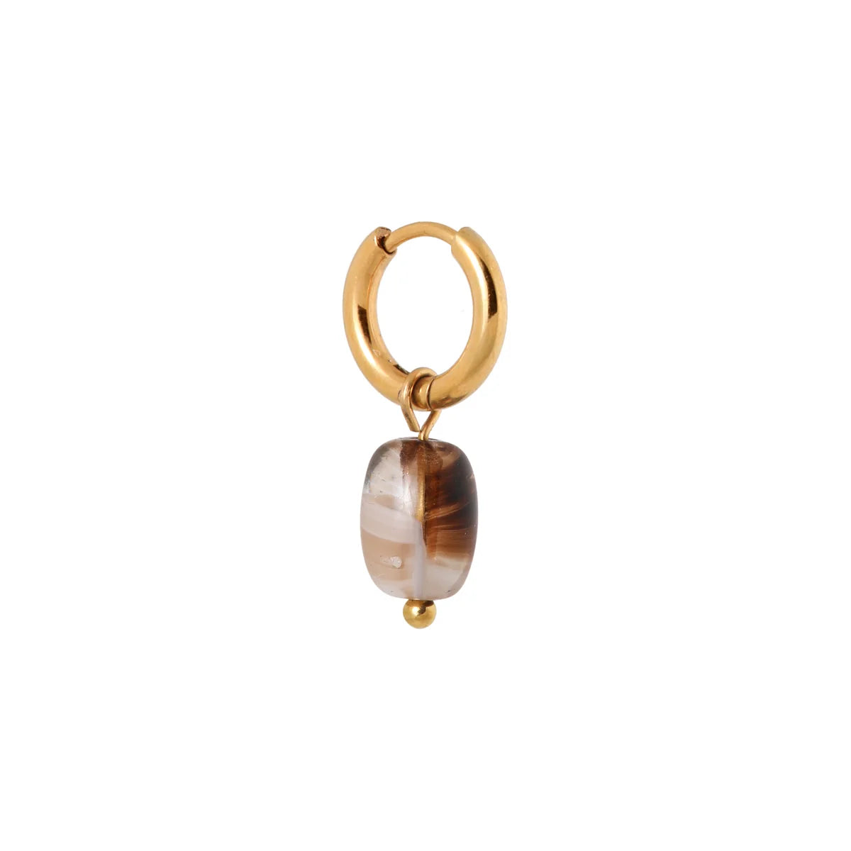 Dark cookie hoop gold Label Kiki