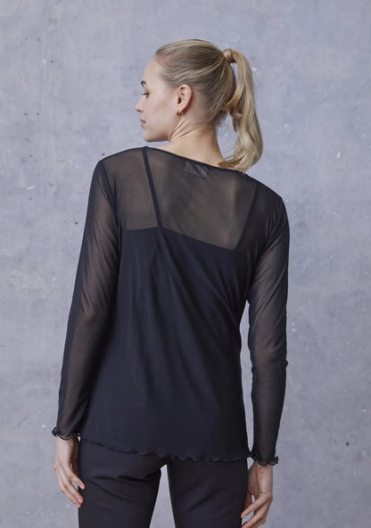 Fifi mesh l/s O-Neck