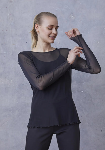 Fifi mesh l/s O-Neck