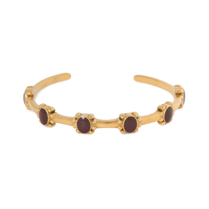 Granaat romantische bangle goud Label Kiki