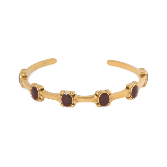 Granaat romantische bangle goud Label Kiki