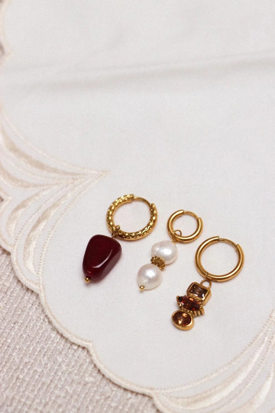 Burgundy hoop gold Label Kiki