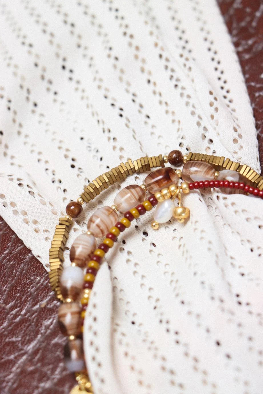 Dark cookie bracelet gold Label Kiki