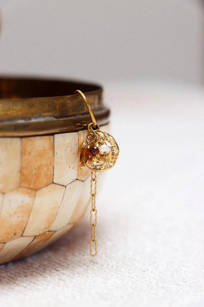 Coin long hoop gold Label Kiki
