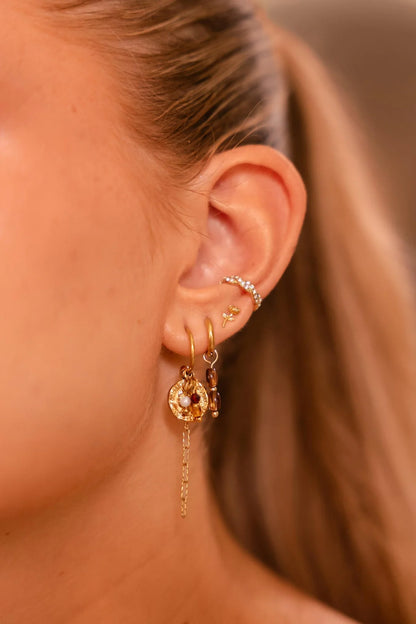 Coin long hoop gold Label Kiki