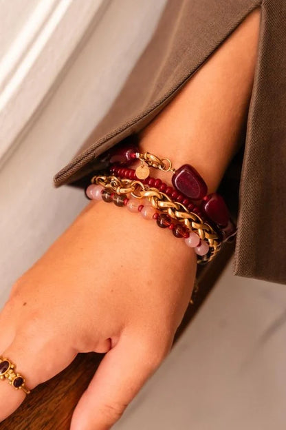 Truffle punch bracelet gold Label Kiki