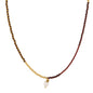 Oxblood long necklace gold Label Kiki