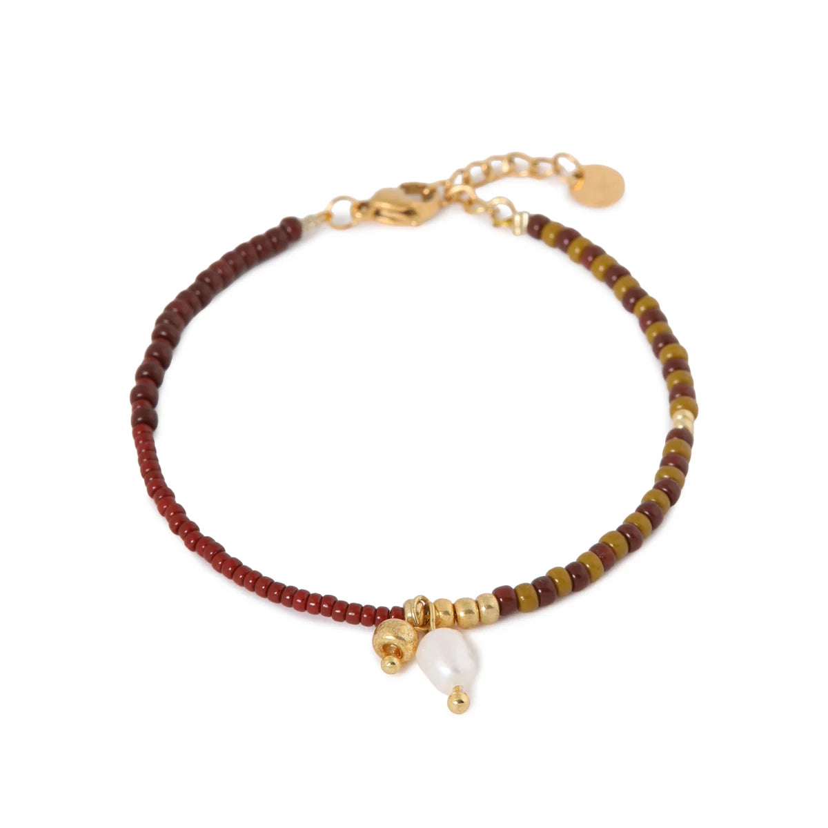 Oxblood bracelet gold Label Kiki