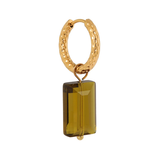 Shiny olive hoop gold Label Kiki