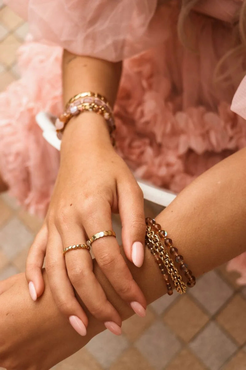 Brown flame bracelet gold Label Kiki