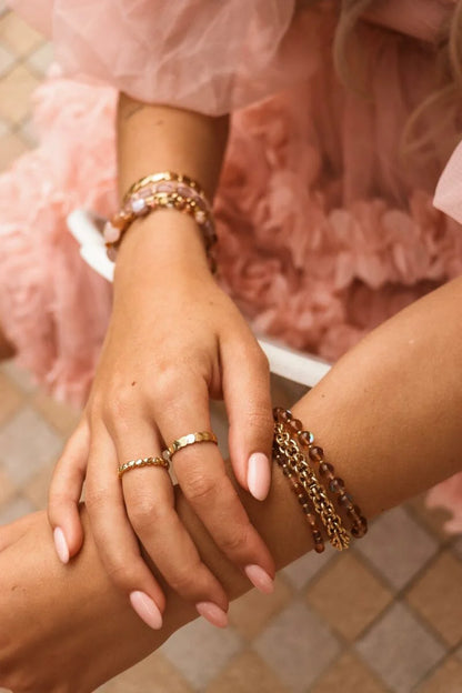 Brown flame bracelet gold Label Kiki