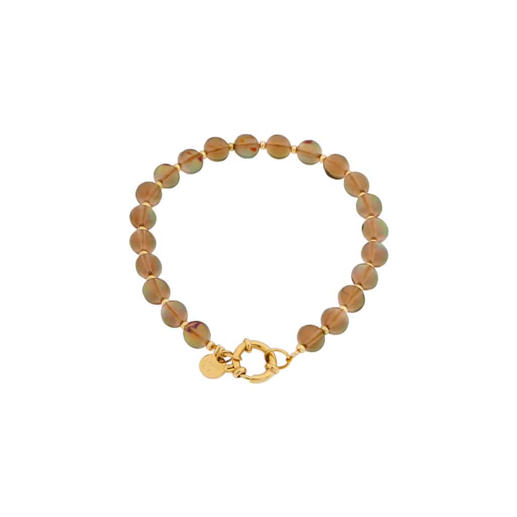 Brown flame bracelet gold Label Kiki