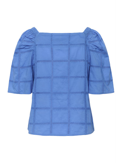 Soaked Broderie Blouse met Vierkante Hals