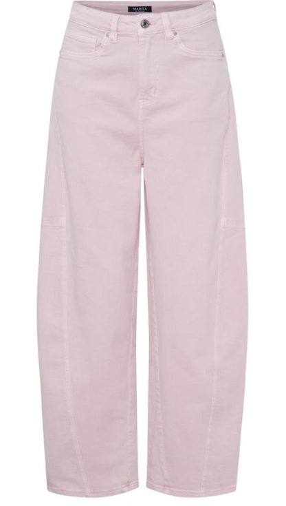 Wijde roze broek Marta du Château