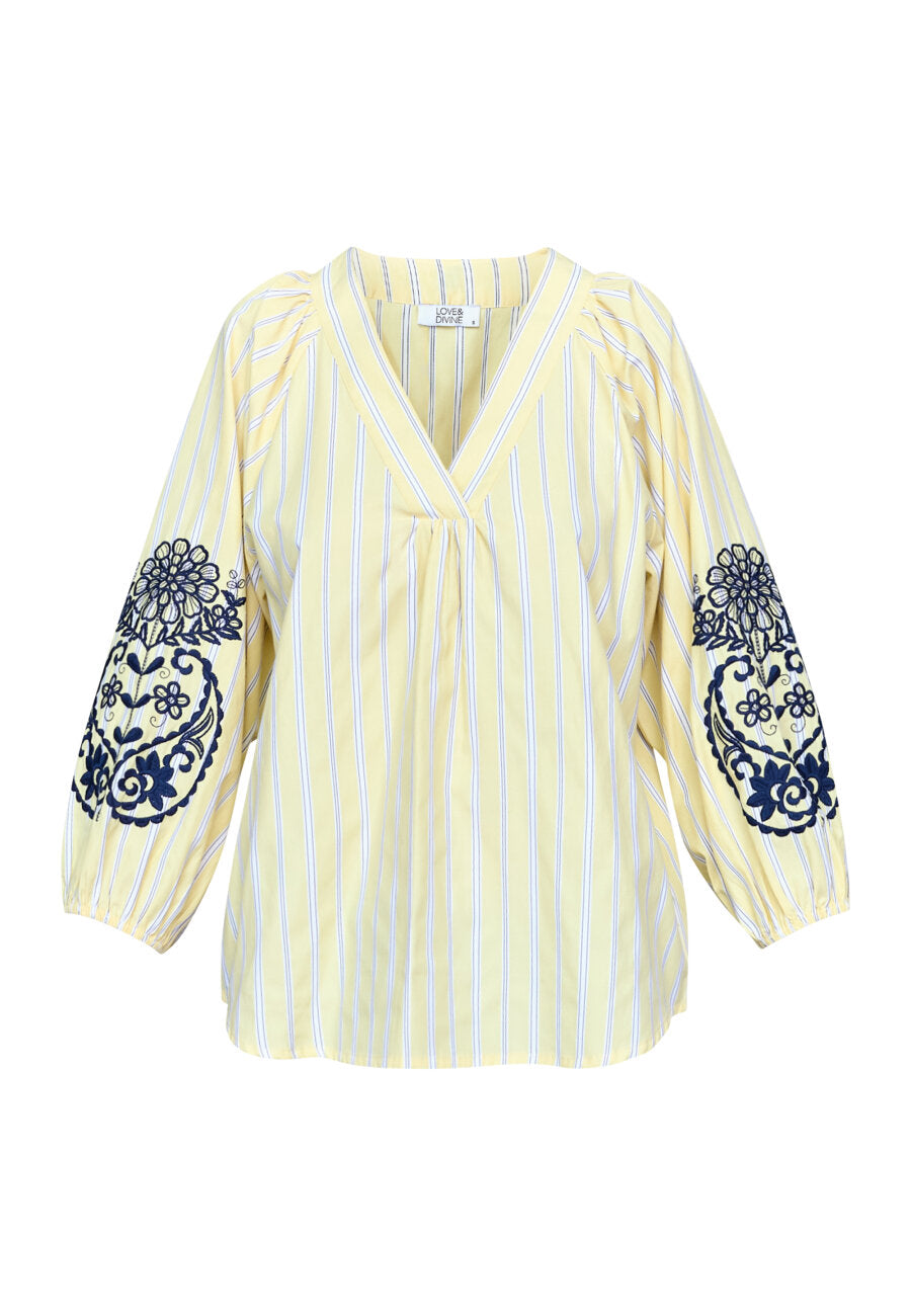 Love & Divine Soleil Borduur Blouse