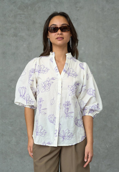 Love & Divine Lavander bloom blouse