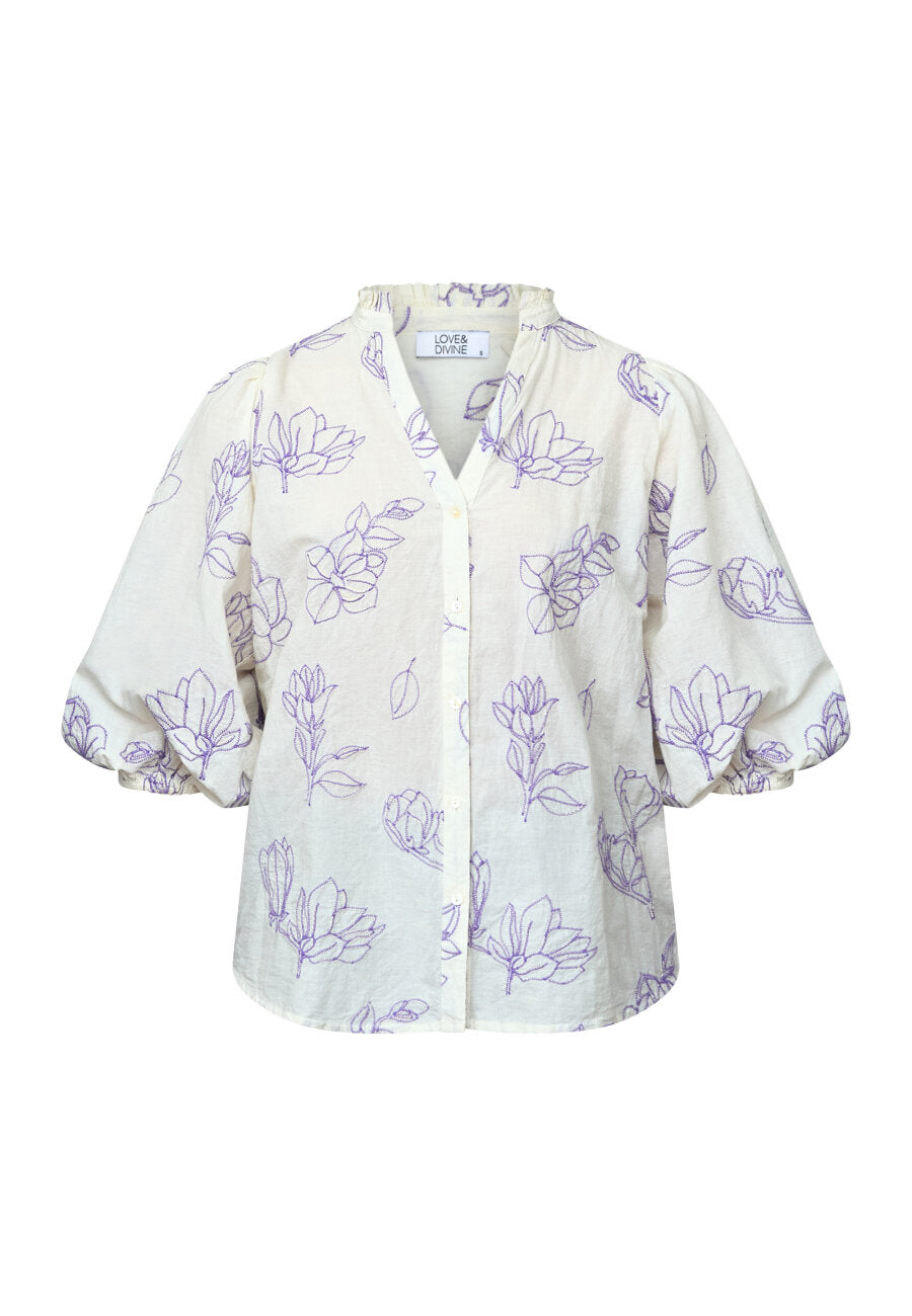 Love & Divine Lavander bloom blouse