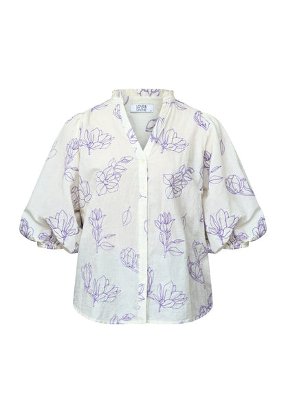 Love & Divine Lavander bloom blouse