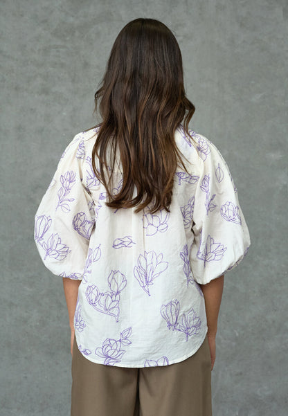 Love & Divine Lavander bloom blouse