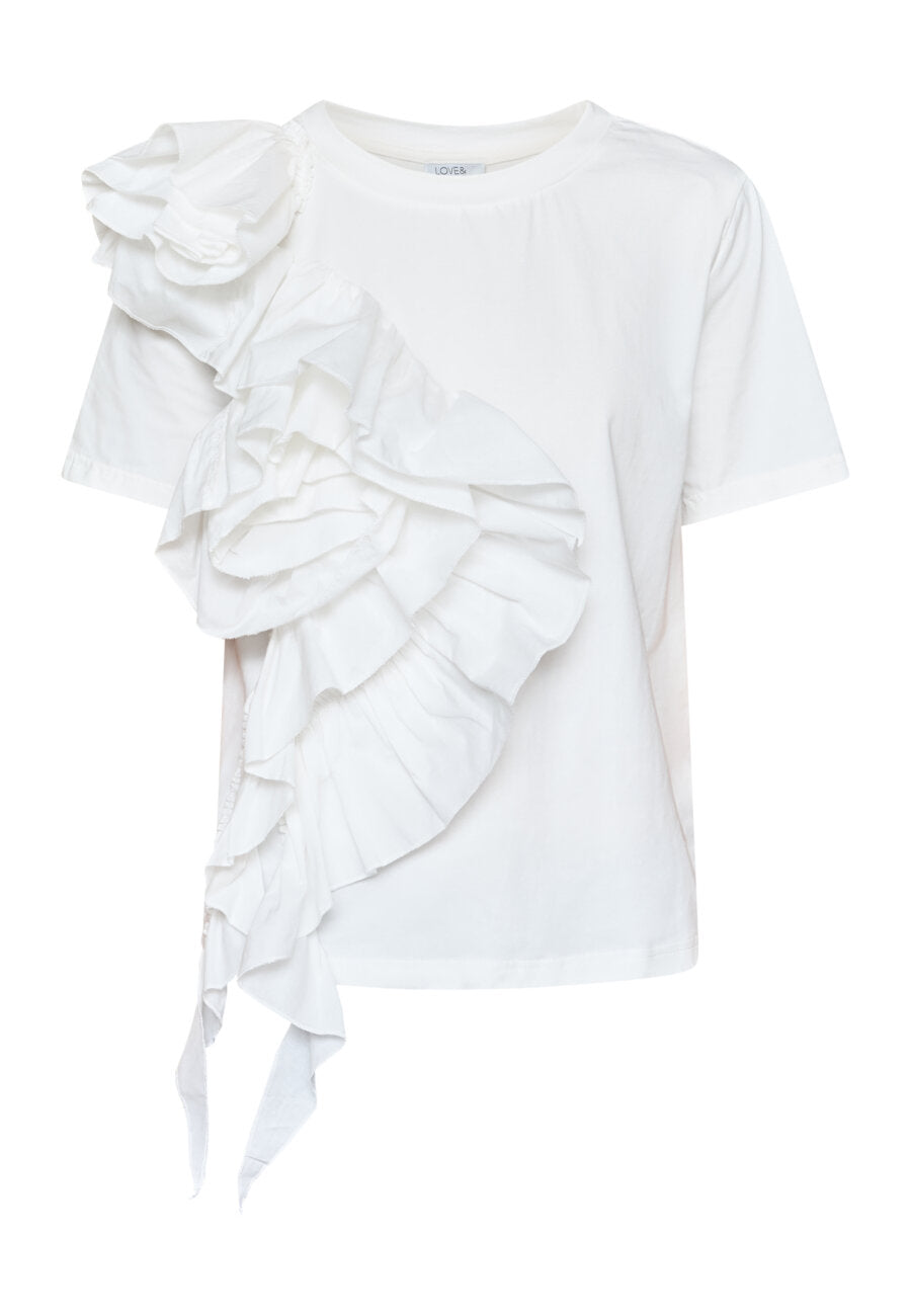 Love & Divine Asymmetrisch ruffle T-shirt
