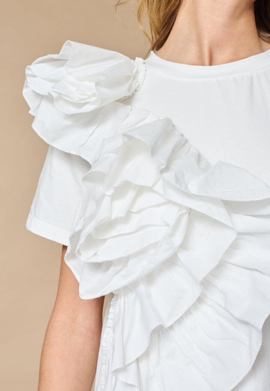 Love & Divine Asymmetrisch ruffle T-shirt