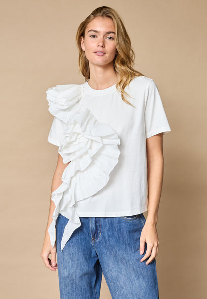 Love & Divine Asymmetrisch ruffle T-shirt