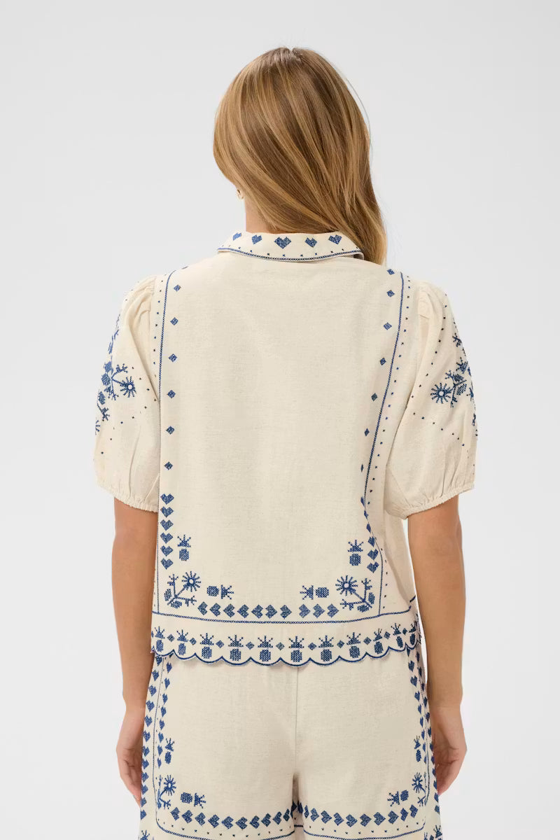 Overhemd borduurdetails Saint Tropez