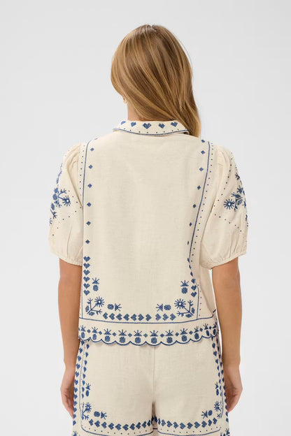 Overhemd borduurdetails Saint Tropez