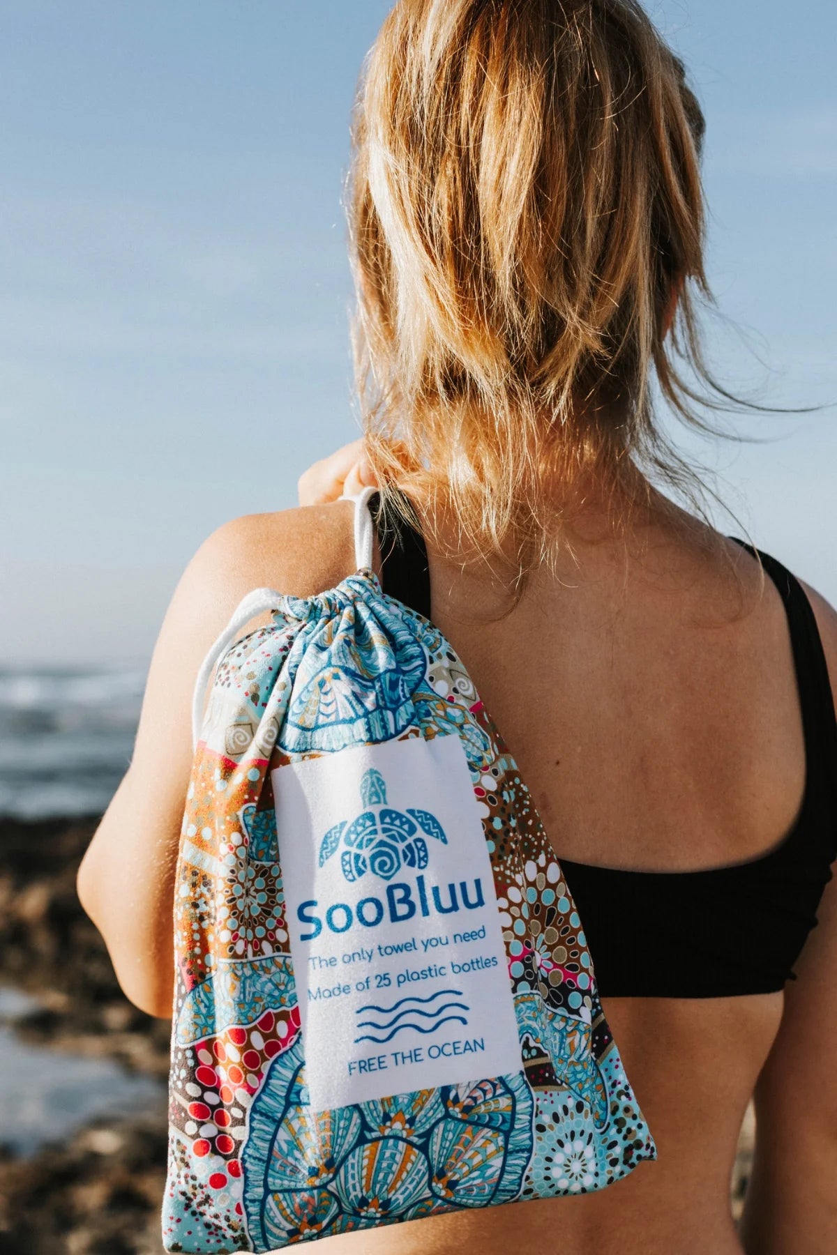 Soobluu strand en reis handdoek turtle