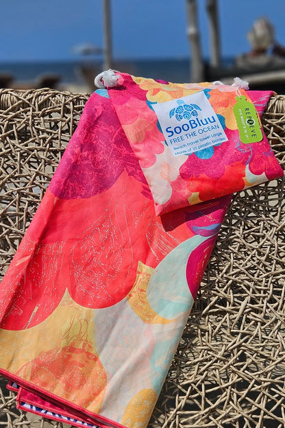 Soobluu strand en reis handdoek Yara