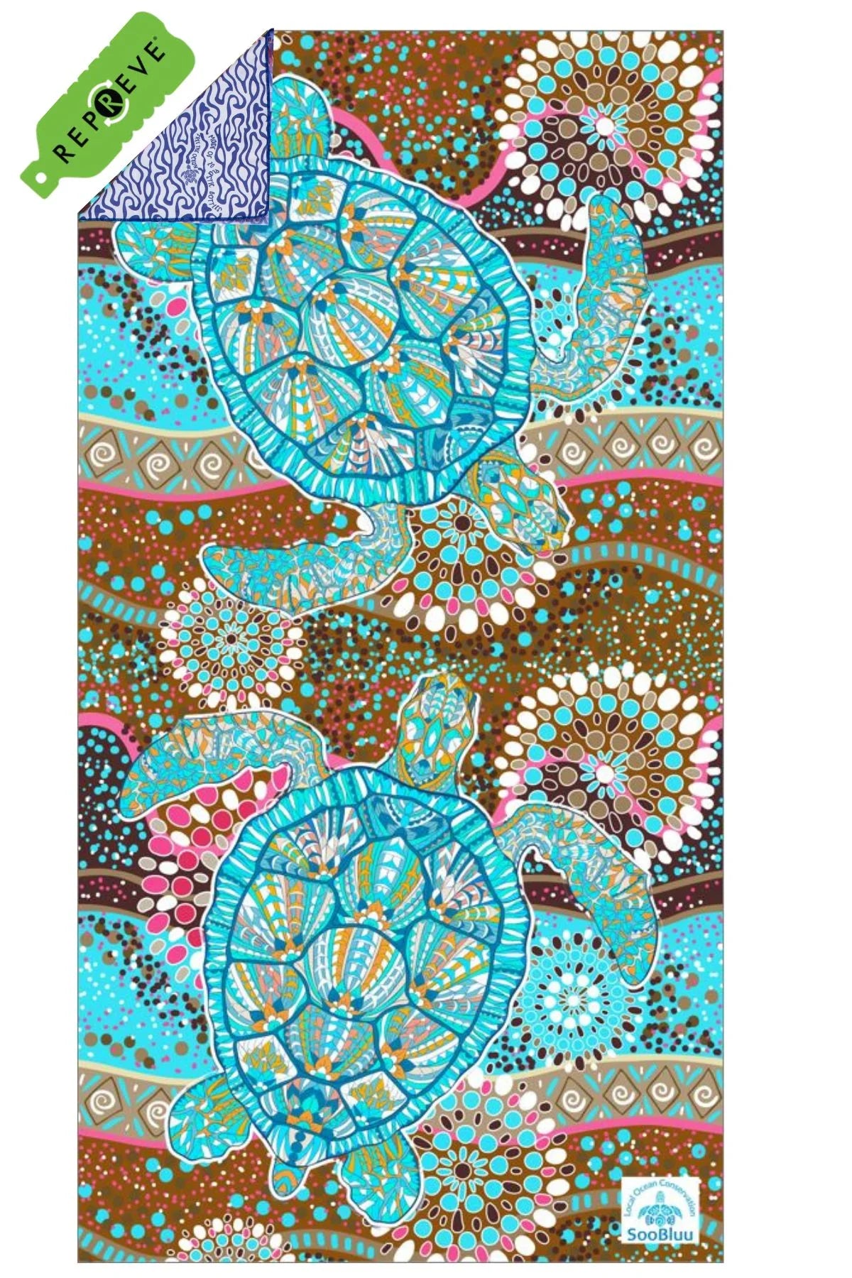 Soobluu strand en reis handdoek turtle