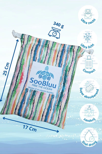 Soobluu strand en reis handdoek Wavy